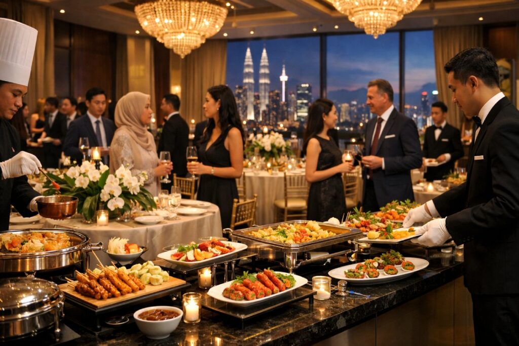 Premium corporate event catering Malaysia buffet and executive networking event